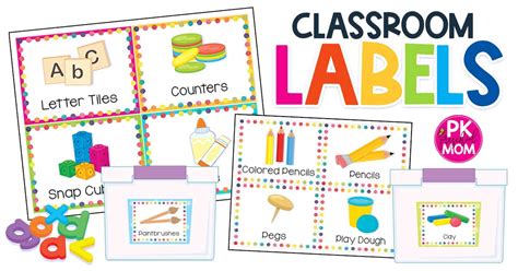 Classroom Labels Preschool Mom