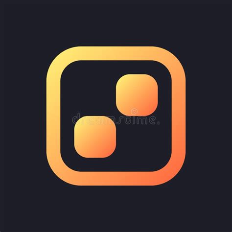 Pixelated Transition Effect Orange Solid Gradient Ui Icon For Dark Theme Stock Vector