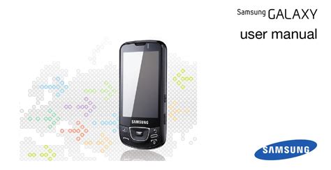 Samsung Galaxy Gt I7500 Cell Phone User Manual Manualslib