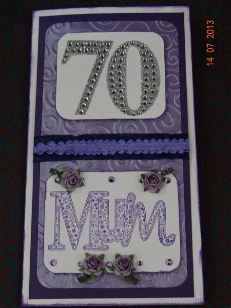 70th Birthday Card For My Mum 70th Birthday Card Mum Card Ideas