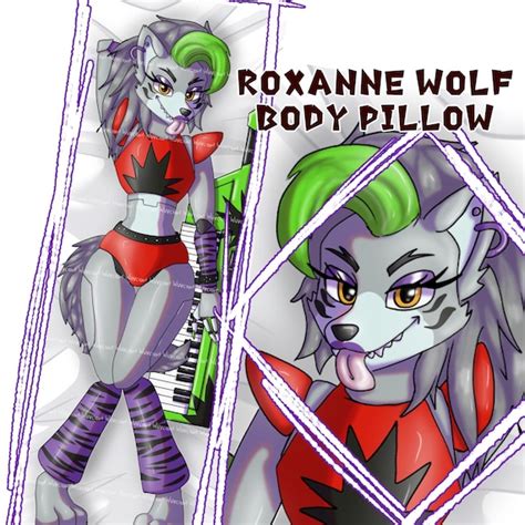 Fnaf Body Pillow Dakimakura Roxanne Wolf Security Breach Etsy