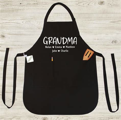 Grandma Apron Personalized Grandma Apron Apron For Grandma Grandma