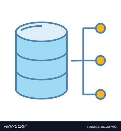 Relational Database Color Icon Royalty Free Vector Image