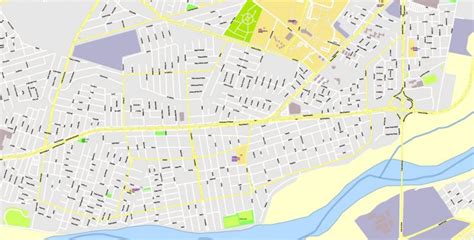 Temuco Map Chile Exact Vector City Plan Full Editable Adobe