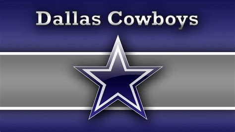 Dallas Cowboys Logo Wallpaper With Navy Silver White Background Hd