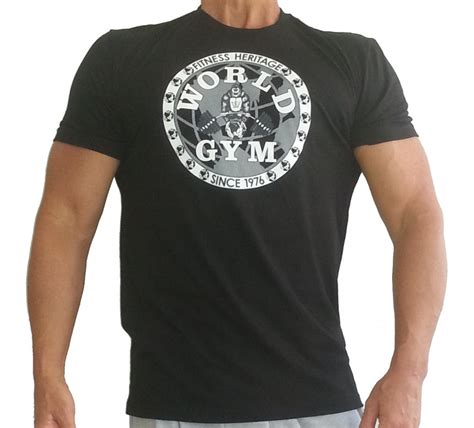 Show off your brand's personality with a custom bodybuilding logo designed just for you by a professional designer. Muscle Shirt :W155 World Gym musculation t-shirt logo de ...
