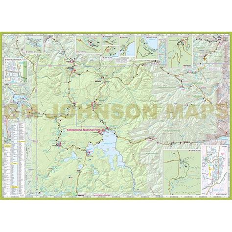 Yellowstone Grand Teton National Parks Wyoming Recreation Map Gm