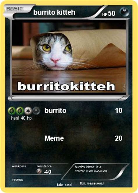 Pokémon Burrito Kitteh Burrito My Pokemon Card