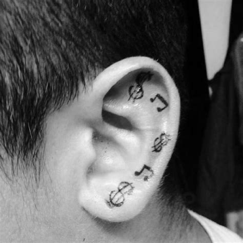 Unless in the presence of a registered physician, of course. 100 Ear Tattoos For Men - Inner And Outer Design Ideas