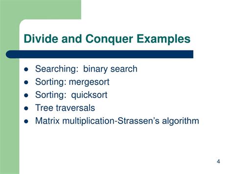 Ppt Divide And Conquer Algorithms Powerpoint Presentation Free