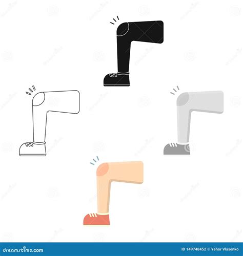 Knee Injury Icon Cartoon 253361923