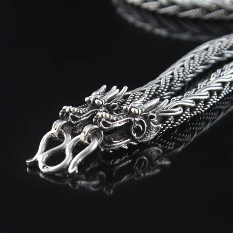 Dragon Chain Mens Sterling Silver Jewelry Silver Chain For Men Mens