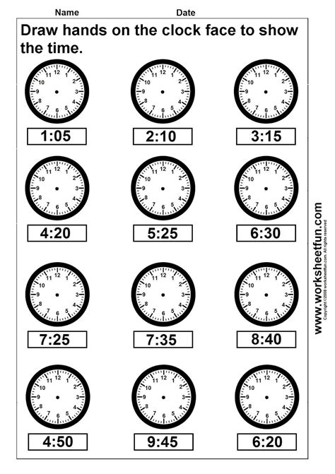 Reading Clock Faces Worksheet