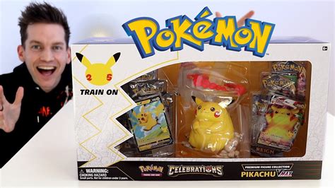 Opening a Pokémon Celebrations Pikachu Figure Box YouTube