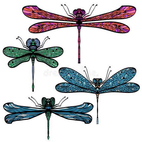 Abstract Dragonfly Clip Art Stock Illustration Illustration Of