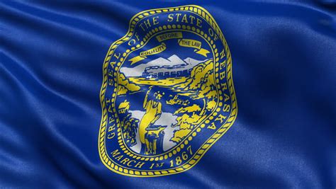 Realistic Ultra Hd Nebraska State Flag Waving Stock Footage Video 100