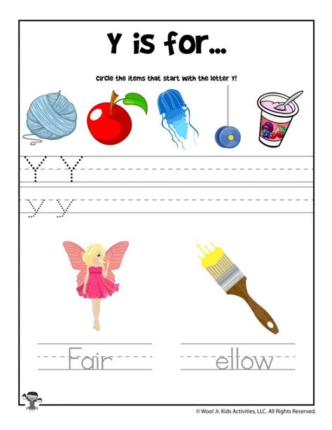 Letter Y Worksheets And Crafts Woo Jr Kids Activities Childrens