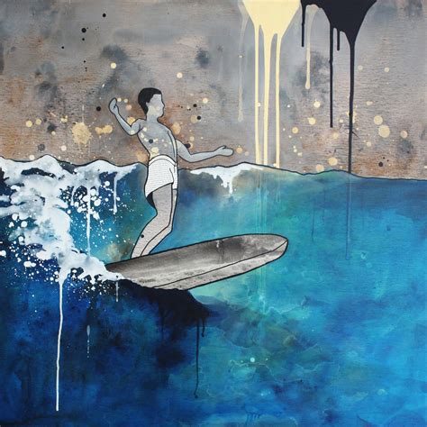 Surf Art Print Surfing Painting Beach Fine Art Etsy Australia