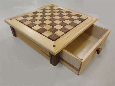 Woodworking Plans Chess Board With Drawer Digital Download Etsy