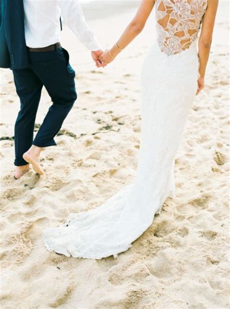 35 beach wedding dresses perfect for a seaside ceremony. Tropical Beach Glam Bahamas Wedding in Sparkling Gold and ...