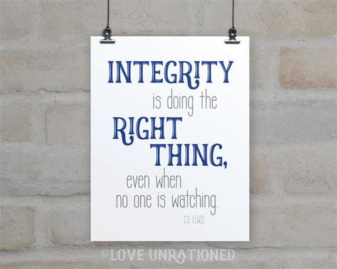 Printable Quote Integrity Is Doing The Right Thing Cs