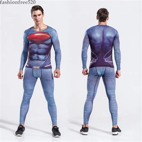Marvels The Avengers Men Superhero Suits 3d Tights Elastic Cosplay Costume