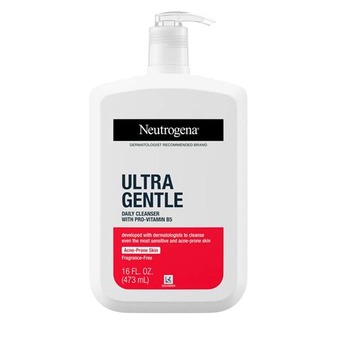 Neutrogena Ultra Gentle Daily Face Cleanser Fragrance Free 16 Fl Oz
