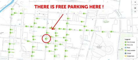 2023 Map Of Free Parking In Greenville Spotangels