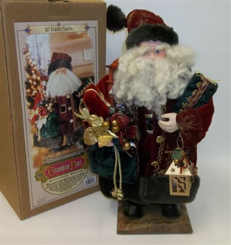 Grandeur Noel 16 Fabric Santa Claus Collectors Edition Christmas