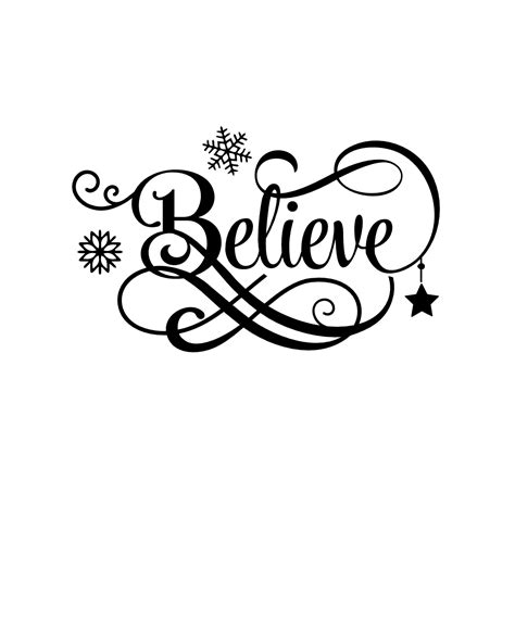 Believe Svg Christmas Svg Christmas Clipart Merry And Bright Svg