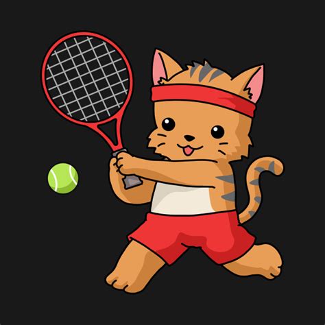 Tennis Cat Funny Tennis T Tennis Cat T Shirt Teepublic