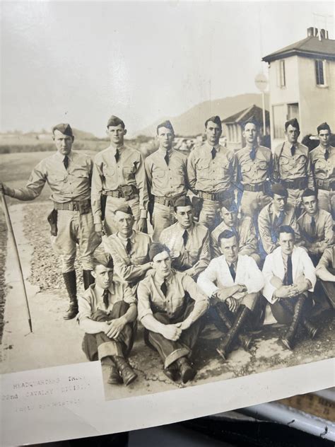 Ww2 Us Army 22nd Cavalry Division Headquarters Troop Photo O425 Ebay