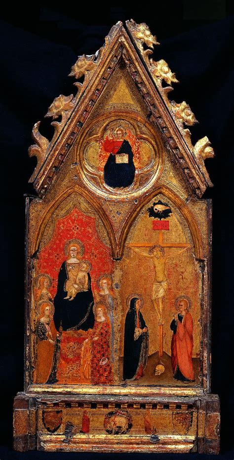 Giottino Madonna Col Bambino In Trono E Quattro Sante Crocifissione