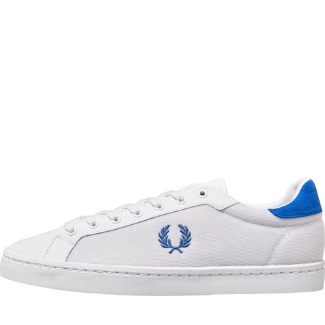 Buy Fred Perry Mens Lawn Leathermesh Trainers White
