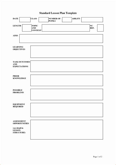 Simple Lesson Plan Template in 2020 | Physical education lesson plans, Lesson plan templates ...