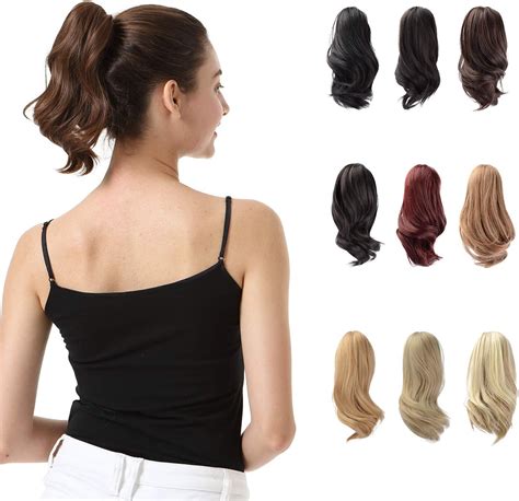 Barsdar Inch Clip In Ponytail Hair Extensions Short Curly Synthetic