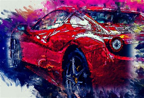 Download Ferrari Sports Car Painting Royalty Free Stock Illustration Image Pixabay