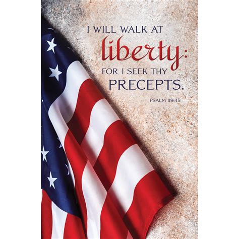 Church Bulletin 11 Patriotic I Will Walk At Liberty Ps 11945