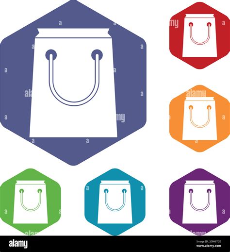 Paper Bag Icons Set Stock Vector Image And Art Alamy