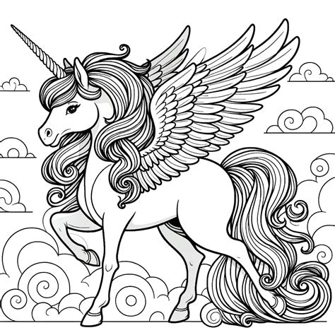 Pegasus Einhorn Ausmalbild Superausmalbilder Ch