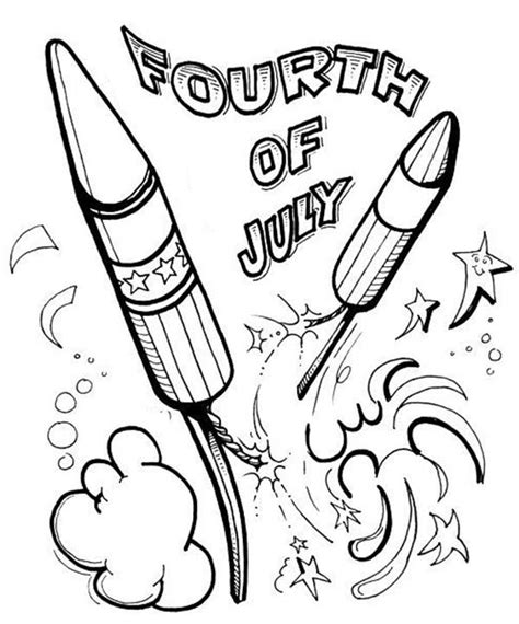 The 4th of july is the day when all of the american citizens commemorate the united states independence day. Celebration Fireworks on Independence Day Coloring Page ...