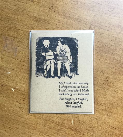 Homemade Card Humorous Funny Notecard Greeting Card Blank Inside