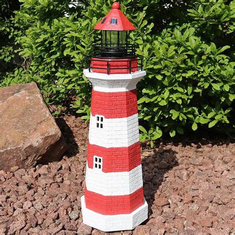 Sunnydaze Decor 36 In H X 11 In W Red Lighthouse Garden Statue Lowes