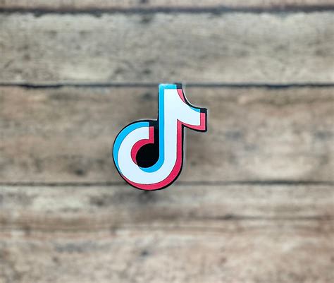 Tik Tok Sticker Tiktok Logo Black Red Blue Water Etsy