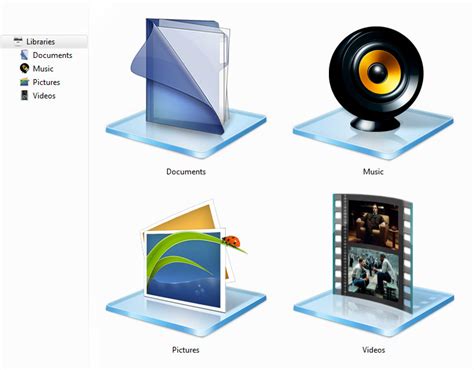Windows 7 8 Library Icons By Barryfell On Deviantart