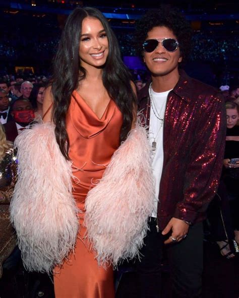 Bruno Mars And Girlfriend Jessica Caban Grammys Bruno Mars Grammys