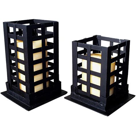 Square Pillar Black 9 Inch Candle Holders Free Shipping On Orders
