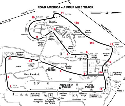 Road america is a motorsport road course located near elkhart lake, wisconsin, united states on wisconsin highway 67. Road America Track Map | Road America is a long track at 4.0… | Flickr