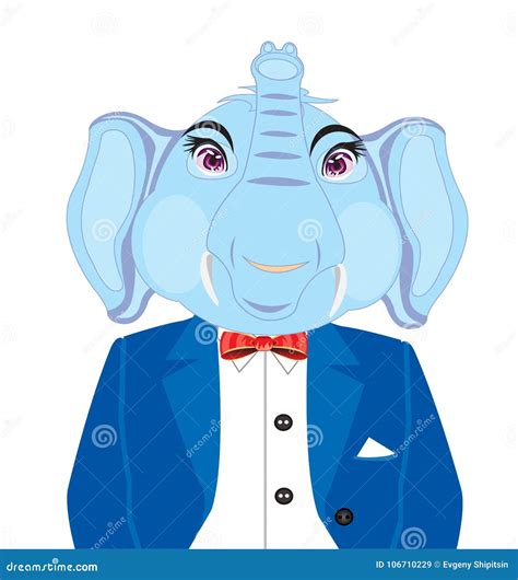 Elephant In Suit Stock Vector Illustration Of Crock 106710229
