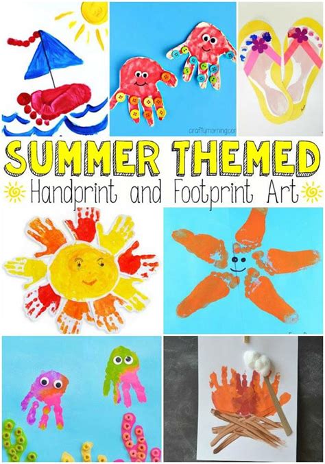 Summer Theme Painting With Hands And Feet Handprint Crafts Crafts